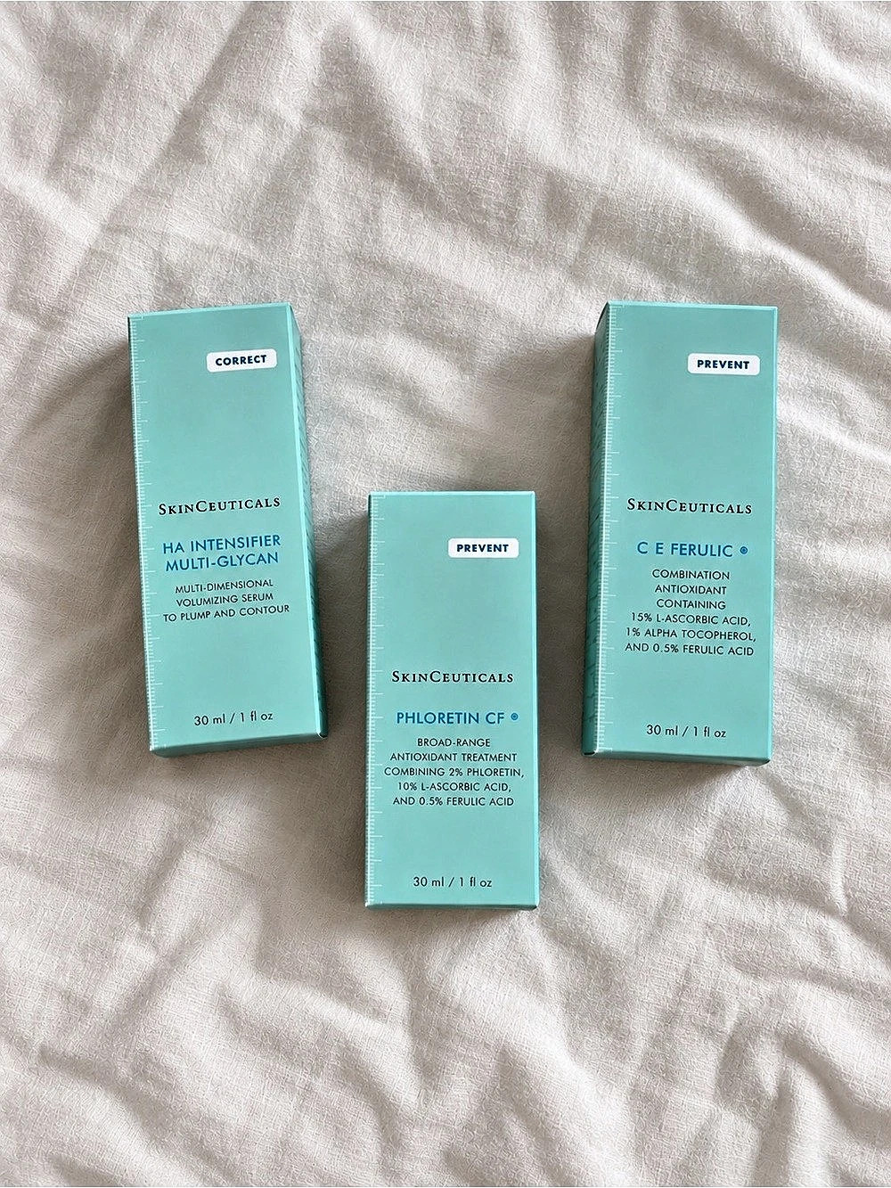 SkinCeuticals Antioxidant Serum Trio (C E Ferulic, Phloretin CF, HA Intensifier